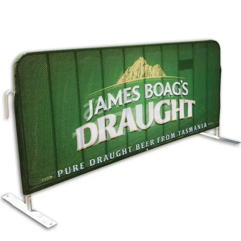 Promotion Custom Printed Barrier Crowd Control Cover  Mesh Barricade Cover Sport Event Fence Cover