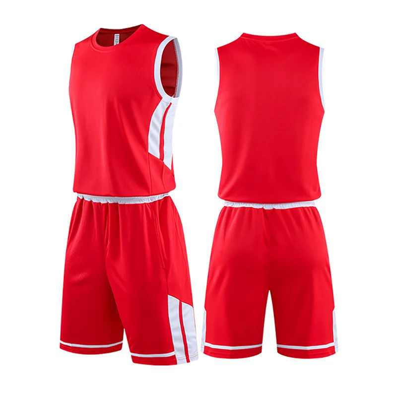 Wholesale Men Polyester Spandex Basketball Jerseys Clothes High Quality Breathable Basketball Uniform Set/