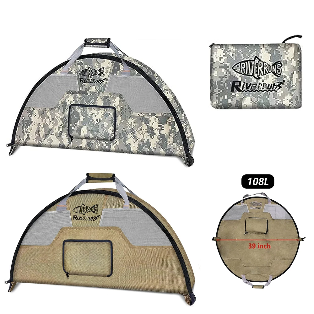 Fishing Hunting Wader Bag with Vented Mesh, Foldable Waders Boots Bag, Changing Pad & Bag for Fishing, Hiking(B01)