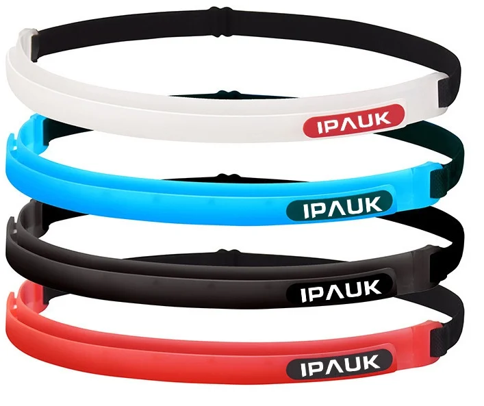 Эластичная Регулируемая силиконовая повязка на голову, спортивная повязка на голову для велоспорта, бега, однотонная красная, синяя, черная, белая повязка на голову