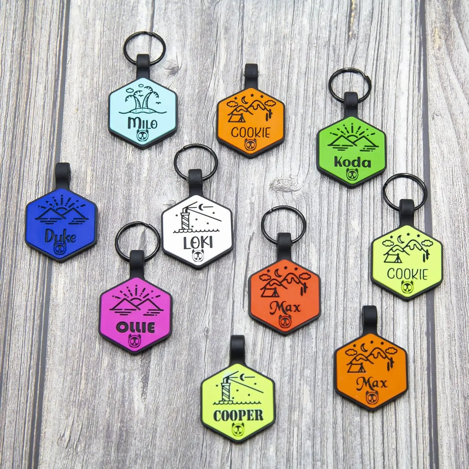 Высококачественный силиконовый Коллер Регулируемая гравировка QR шнур металлический NFC Pet Tag