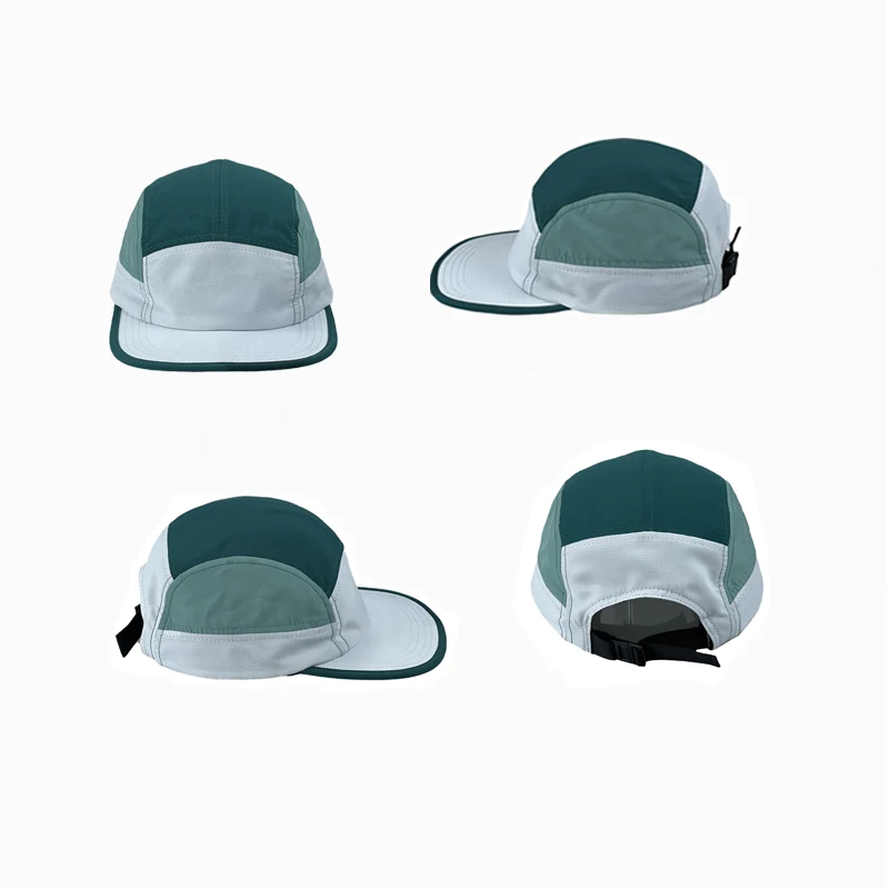 Wholesale Waterproof Outdoor Five Panel Sport Camper Cap Running Plain Blank 5 panel Camping Hat Nylon Duck Camp Caps Hats