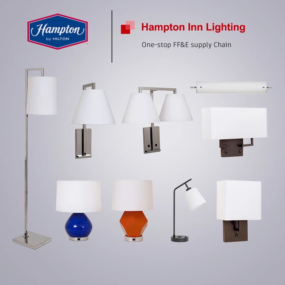 Hilton Hampton Inn 6 Light White Drum Pendant Light