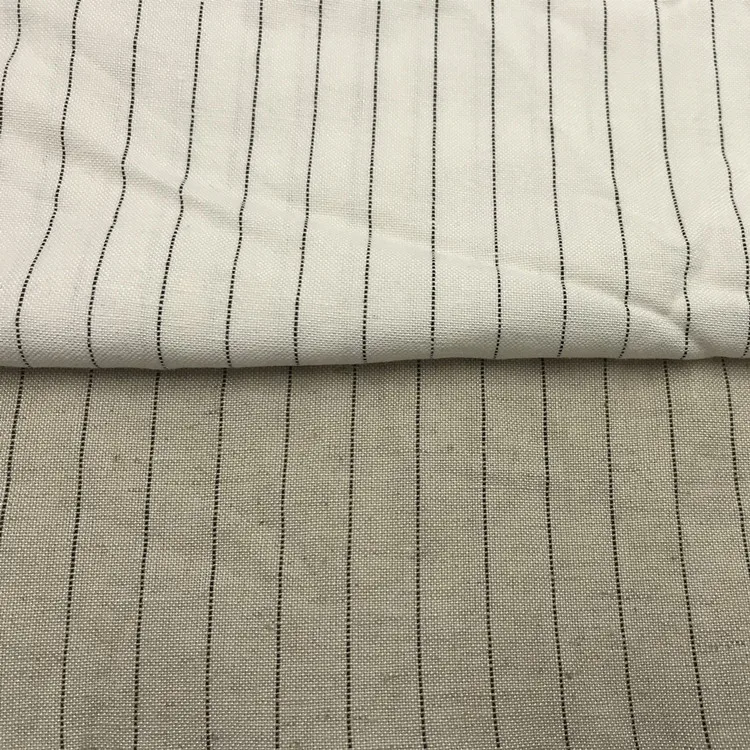 Wholesale Price Linen Cotton Multi Color Stripe Fabric Yarn Dyed Linen Fabric For Shirts Home Textile
