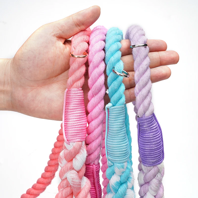 Hanyang Oem Custom Heavy Duty Durable Strong Climbing Rope Braided Dog Leash For Pets