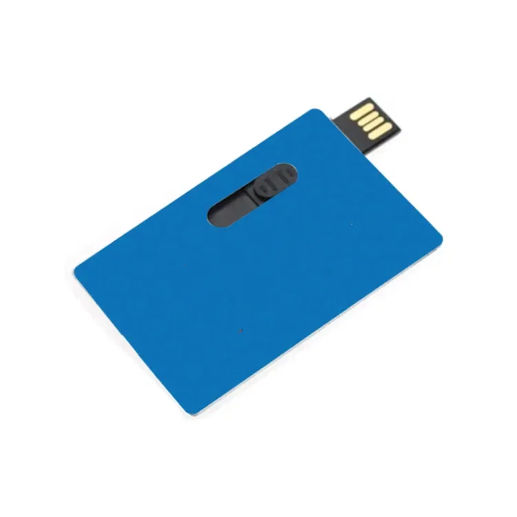 Cool USB 2.0 Flash Drive in Business Card Size Metal Key Memory Stick Credit/Bank Card Shape 8GB 16GB 64GB Capacities Available