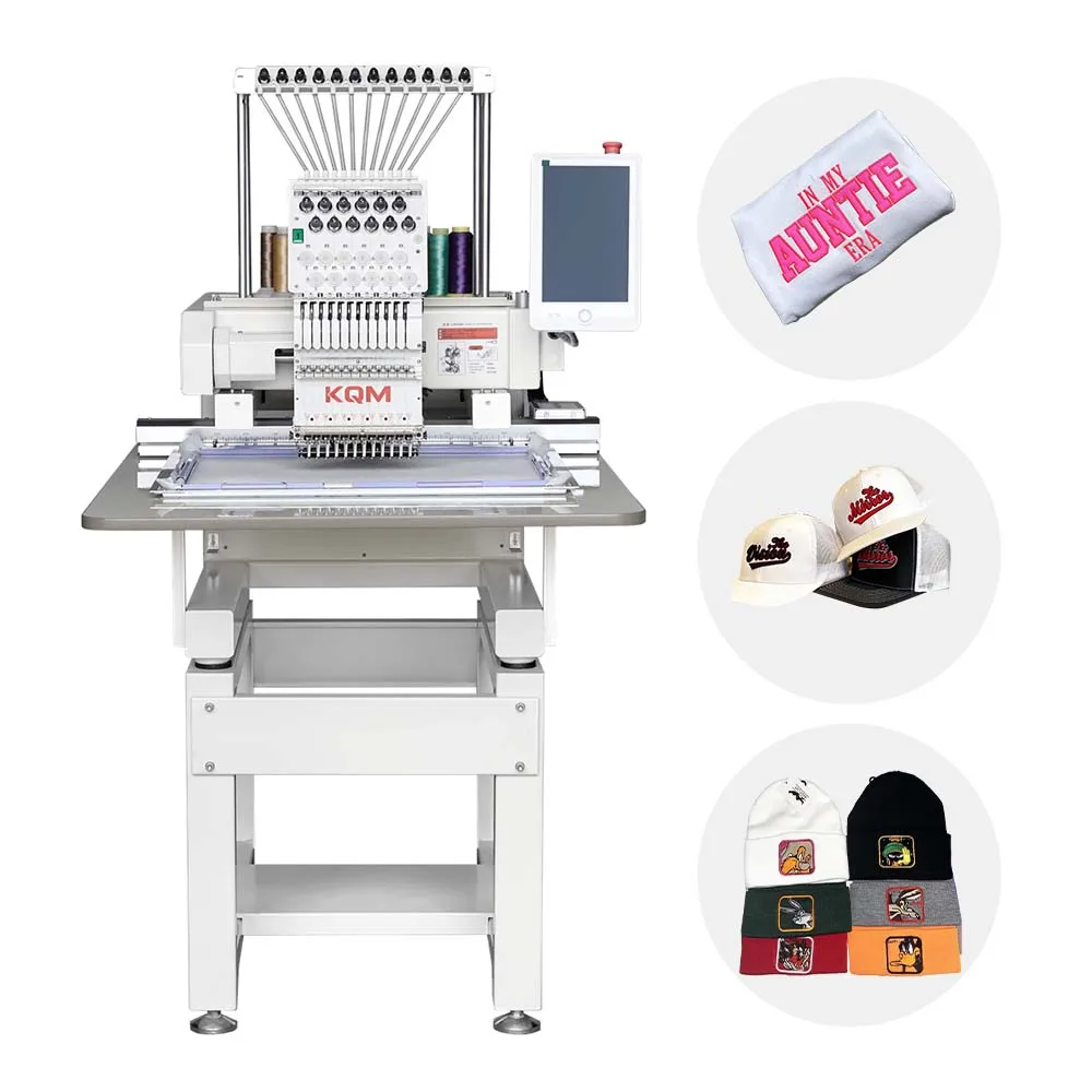 Multifunctional Monogram Professional Computerized 1 Head Embroidery Machines For T-Shirts Hats
