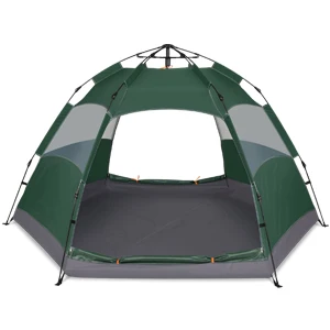 
Camping tent, quick pop-up family tent for 3-4 people double waterproof 4-season backpack tent, suitable for picnic hiking 
