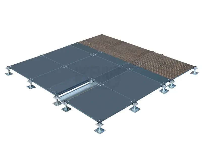 Low profile 600x600 raised flooring system for chemicals factories