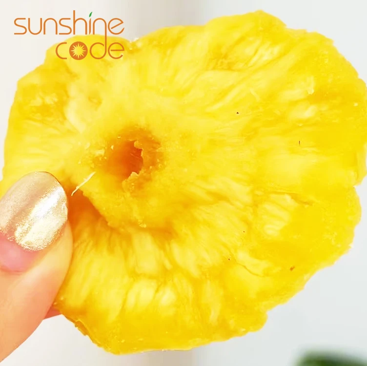 Sunshine Code Snack Dried Pineapple Raisins Sweet and Sour Sliced Fruit in Bulk Vacuum Pack FD Drying Process