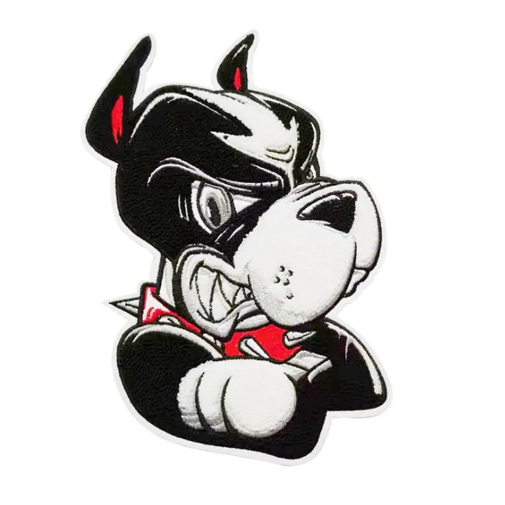 Custom Clothing  Patches Dog Badge Patches Woven Towel Chenille Embroidered Patches