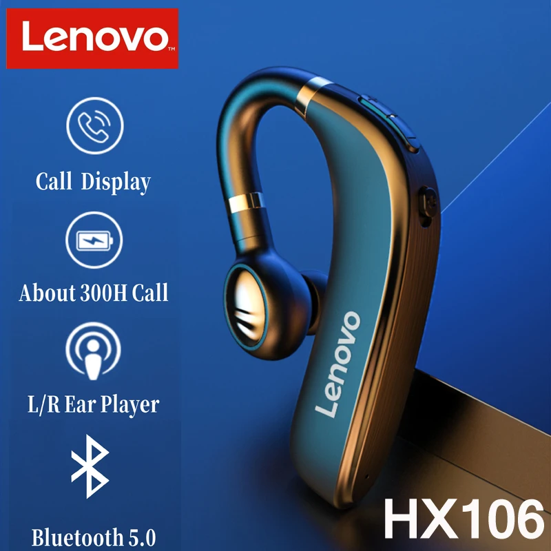Original Lenovo HX106 ear hook tws Wireless Earphones Earbuds 5.0 With Ear Hook headphone Bt EarEarbud Microphone Hx106