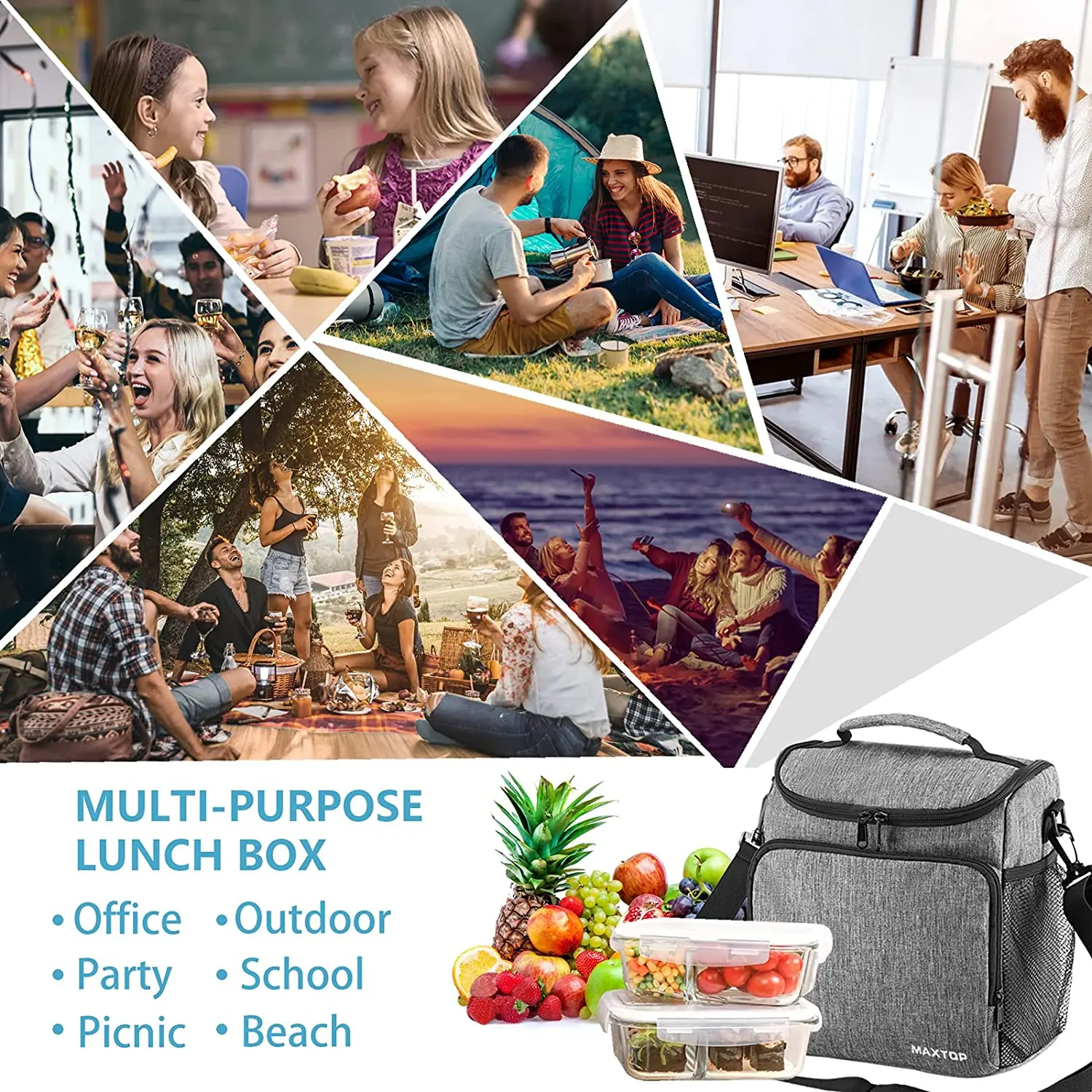 Wholesale High Quality High Capacity Lunch Thermal Cooler Bag Outdoor Insulation Bag