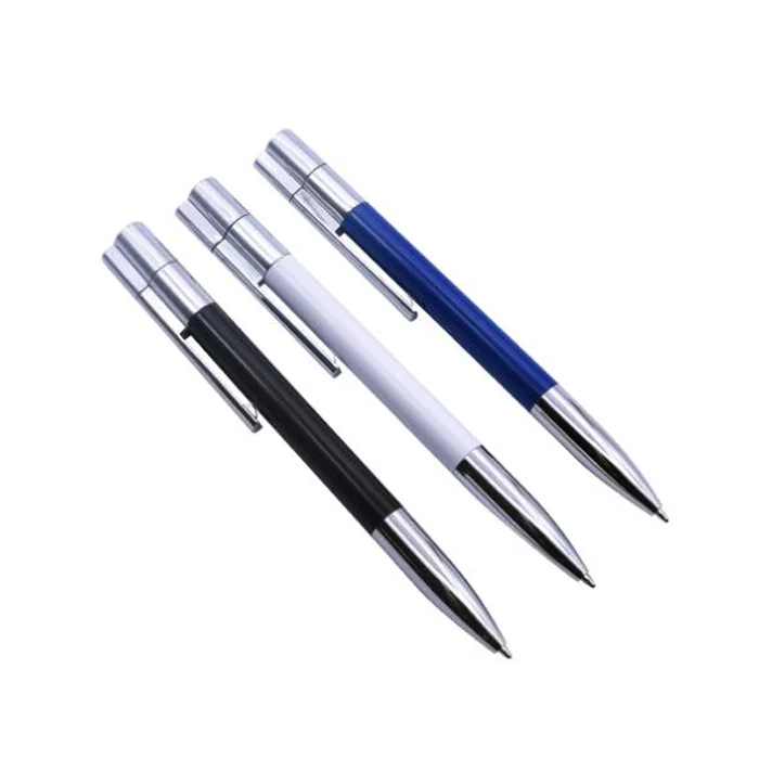 Customized Logo Metal Pen Shape USB Stick 1GB 2GB 4GB Thumb Drives 8GB 16GB For Corporate Gifts