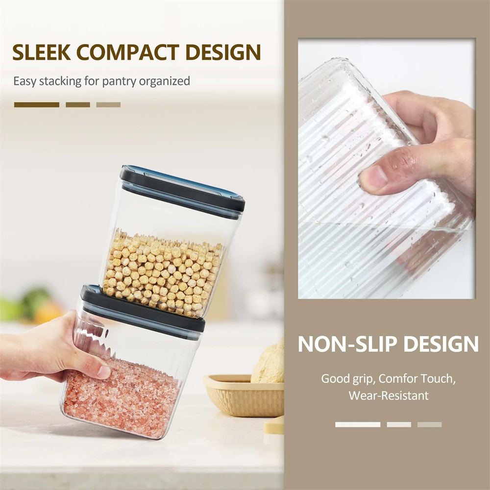 LINK LIFE 108oz 50oz 20oz BPA Free Dispenser Plastic Cereal Storage Containers Airtight Large Dry Food Storage Containers