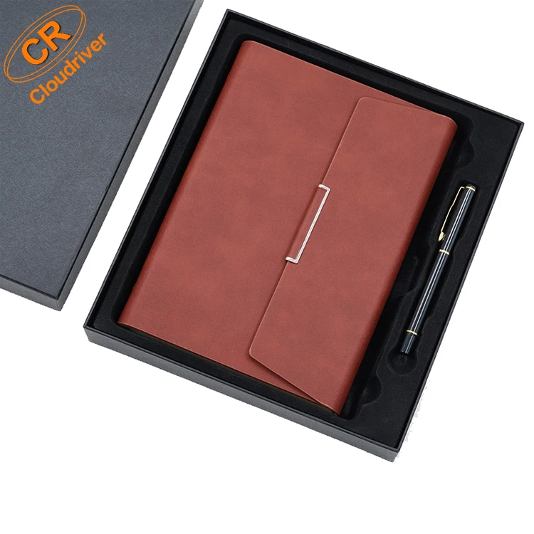 Customizable Logo Sublimation Notebook Magnetic Planner Journal Agenda Binder A5 Pu Leather Notebook