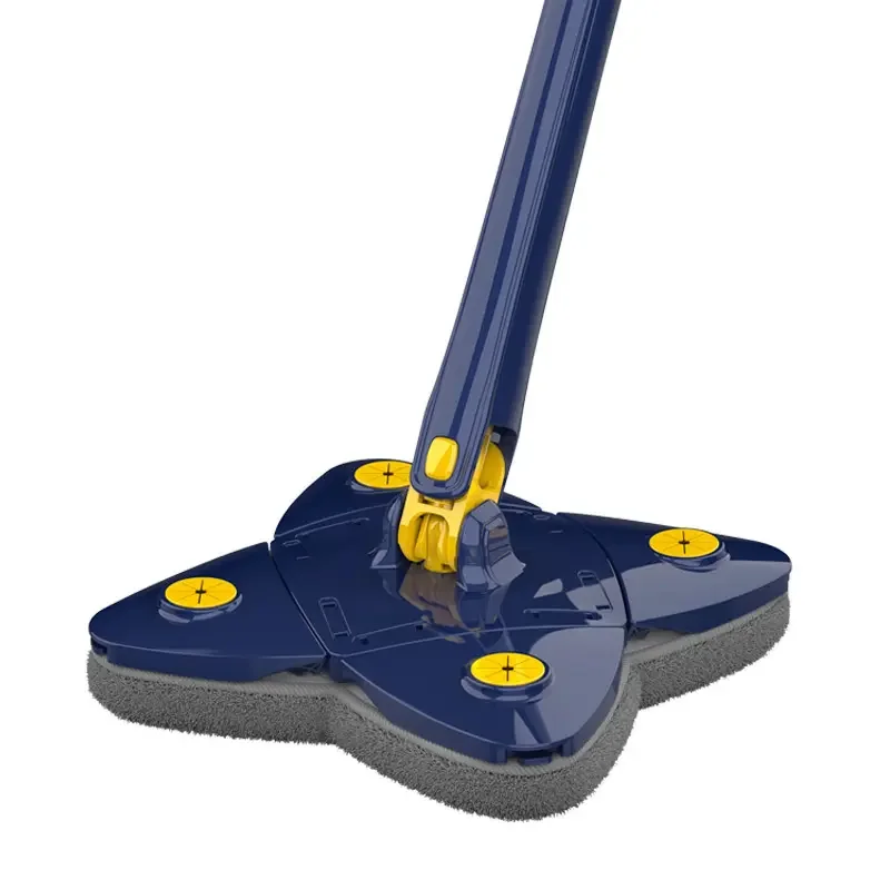 YWZX 360 Rotating Manual Self Drying  Mop Household Cleaning Telescopic Hand Twist Squeeze Triangle Mop