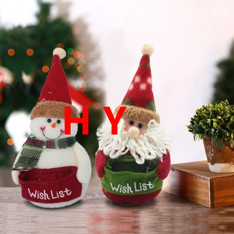 Christmas Decorative Supplies Snowman Santa Claus Cartoon Doll Christmas Atmosphere Decoration