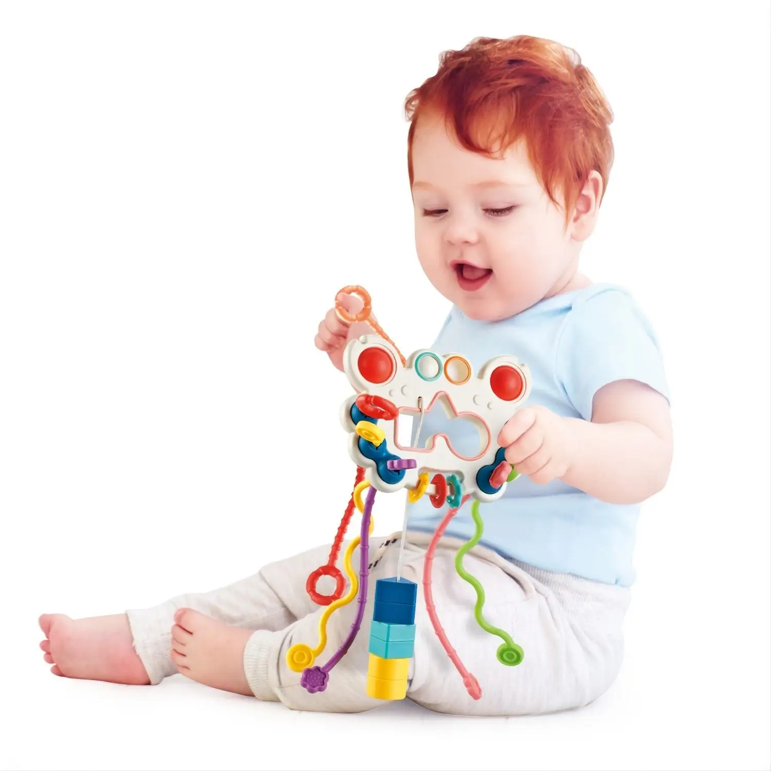 Toddler Toys Baby Fun Crab Octopus Pull and Pull Toy Early Education Sensory Baby Can Chew Enlightenment Pull Soft Toy for kids