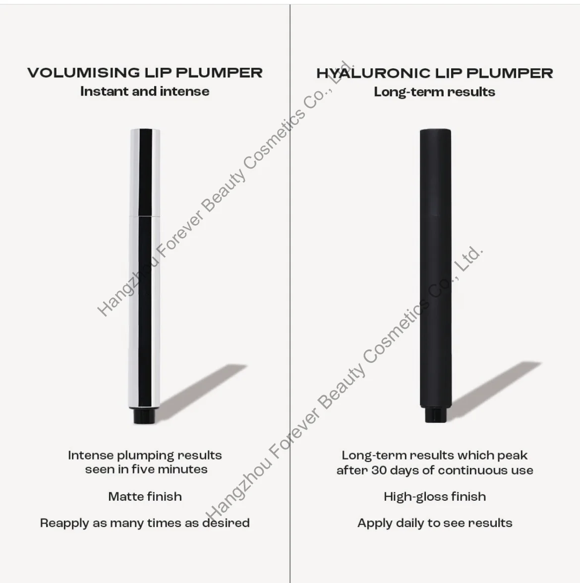 Private label hyaluronic acid lip plumper gloss