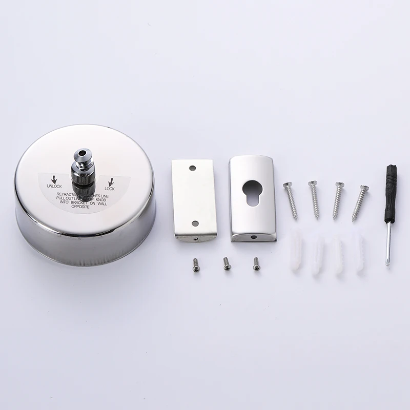 Indoor Stainless Steel Polish Finished Round Retractable Clothesline