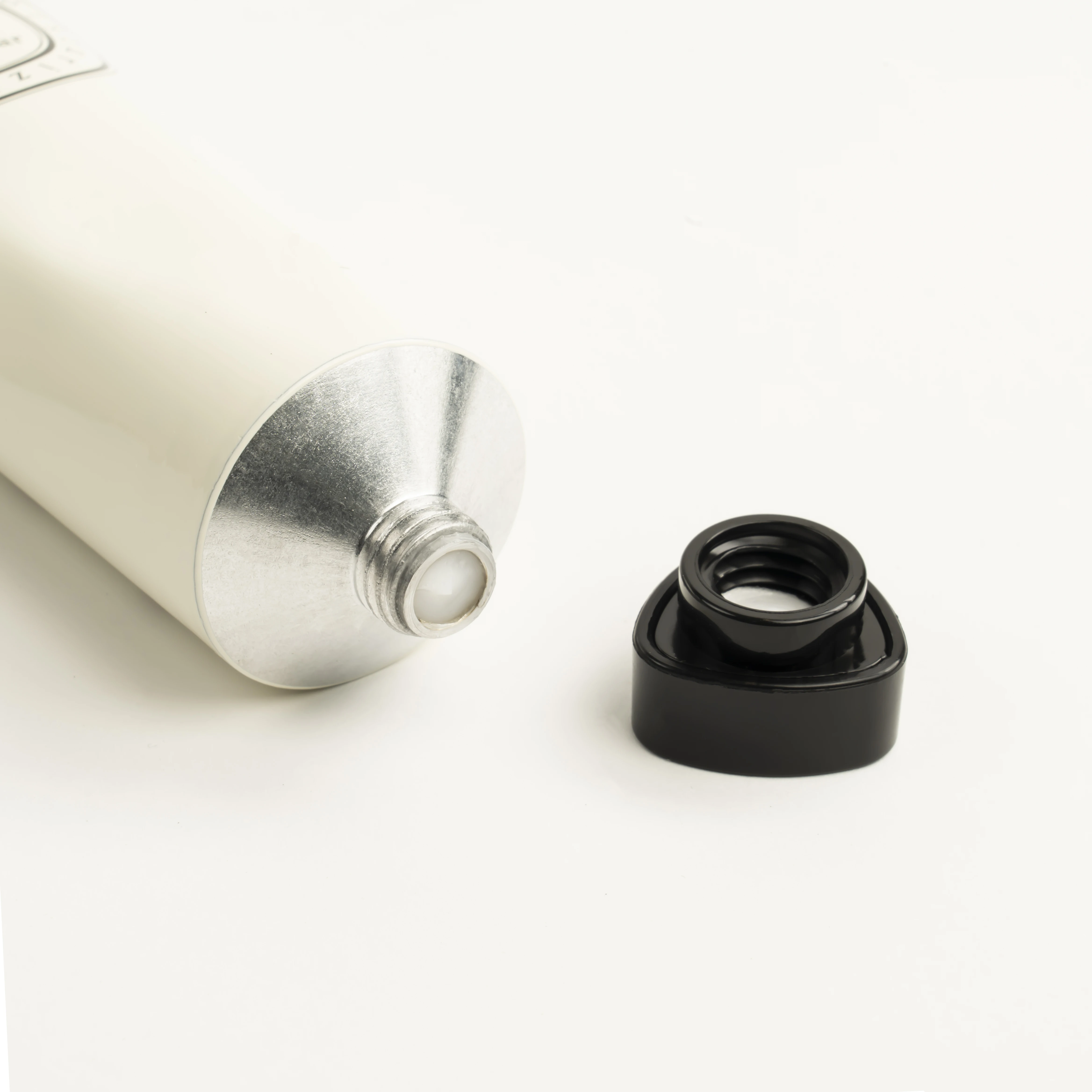 Empty pure aluminum hand cream tube Skin cream soft tube squeeze tube with triangular cap