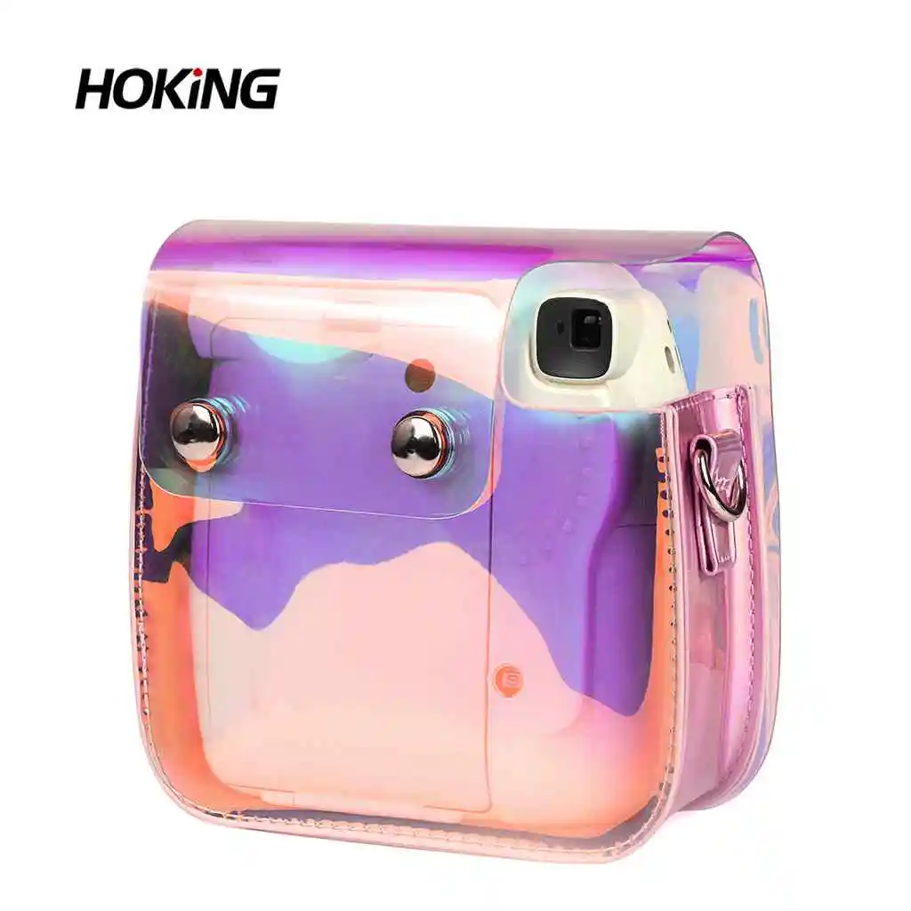 Hoking Instax Mini Film 8/9 Transparent Case Holographic Camera Pouch