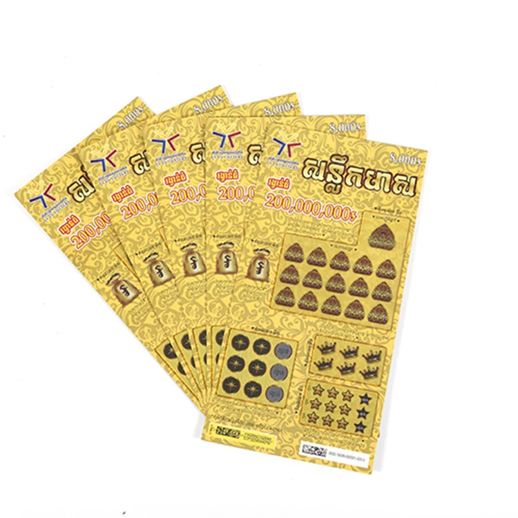 Wholesale Cheap Printing Scratch Lottery Tickets Full Color Print Free Sample