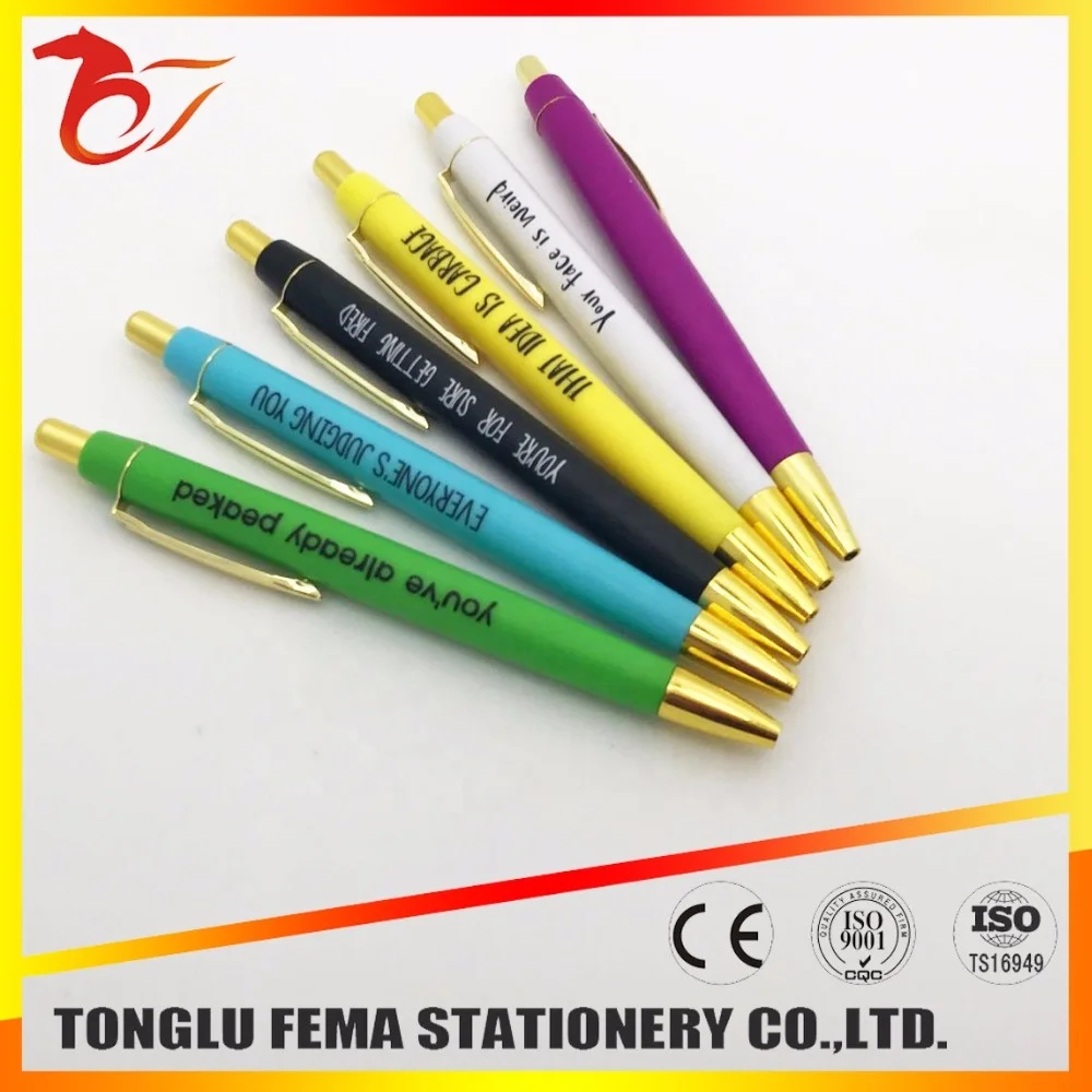 FEMA new gold pen with gold parts blister card pen