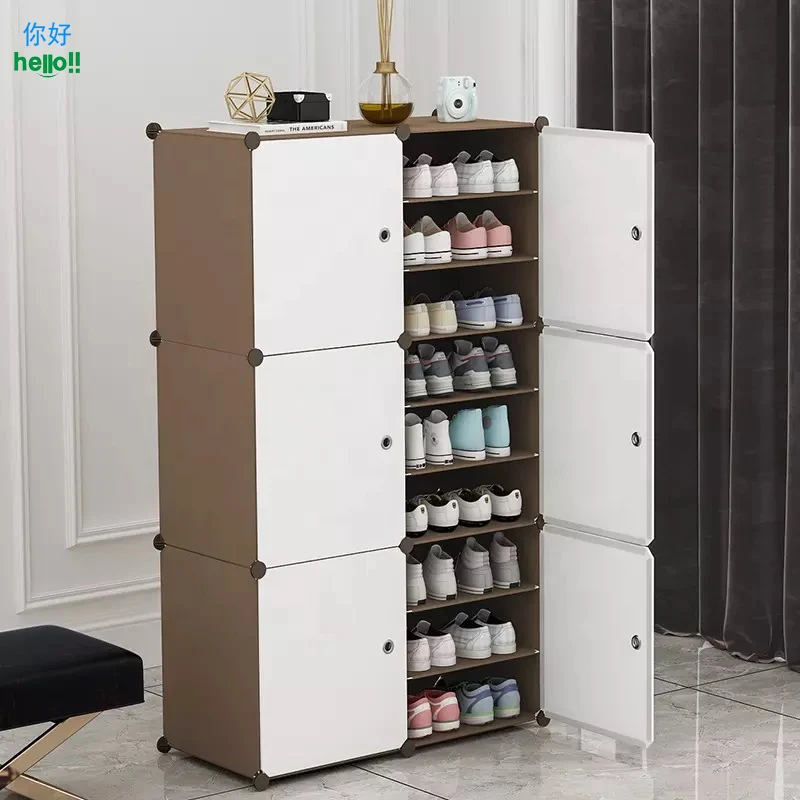 Home Wardrobe Storage Armoire Garment Hanger Closet Organizer Cabinets 16 Cube