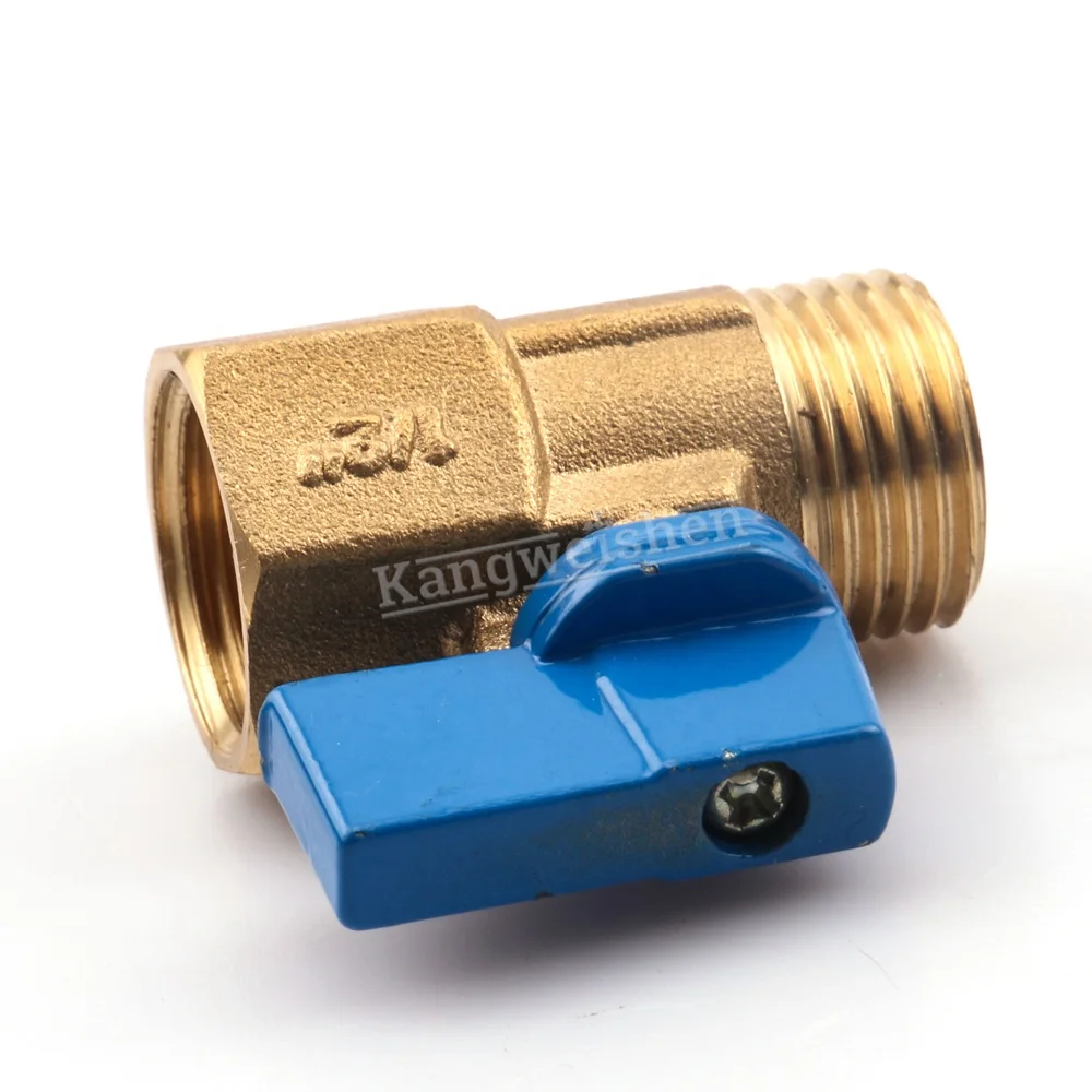 1/2 Inch FM Thread Blue Handle Mini Brass Mini Ball Valve
