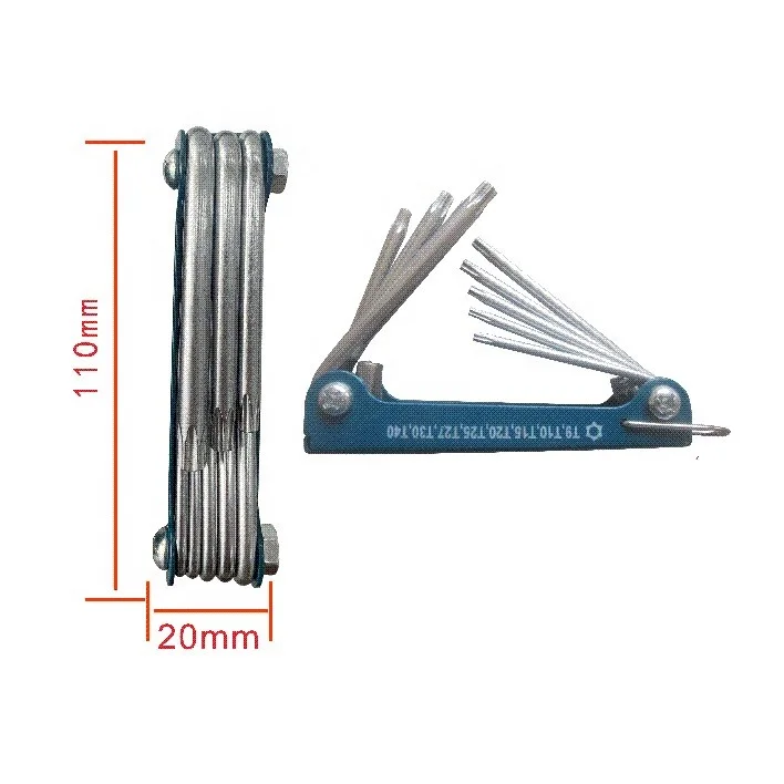 YL OEMor ODM 8PCS Multi-functional Torx Set Folding Hex Allen Key Wrench Set