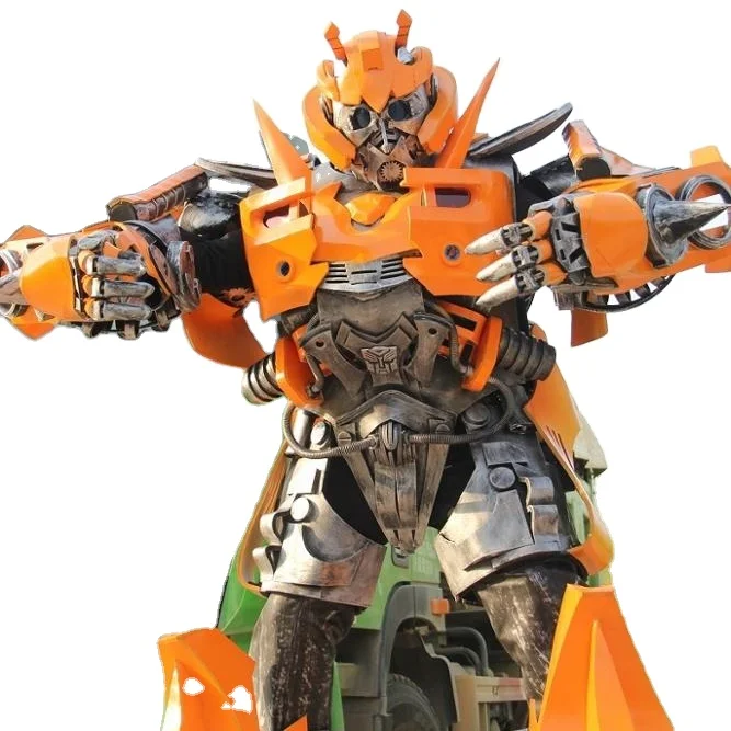 Guangzhou Factory Life Size Huge Size Auto Spare Parts Make Money Robot Costume For Adversting VR Shop Business Stage Led