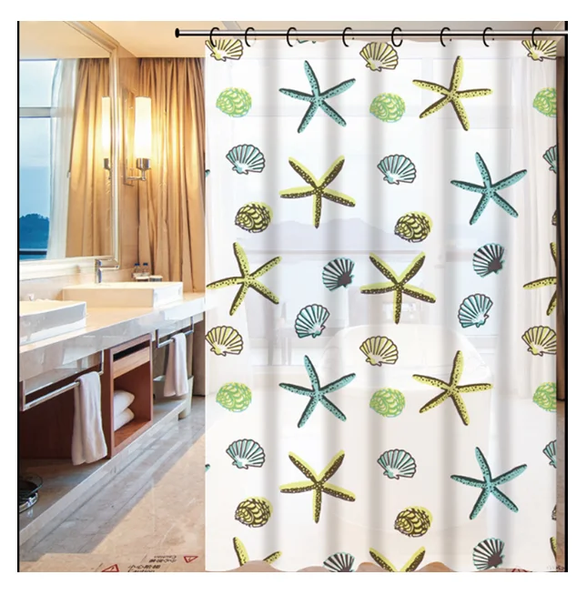 Пользовательская занавеска для душа PEVA, водонепроницаемые занавески для ванной комнаты, занавески для душа