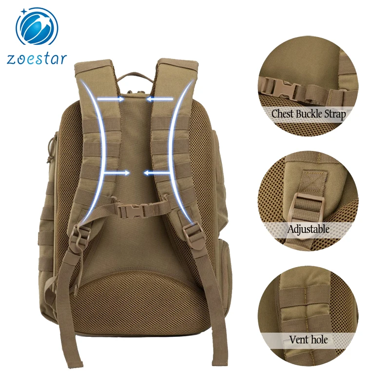 Tactical Combat Equipment Bag 3-day Assault Backpack 17' Laptop Rucksack for  Outdoor survival Trekking Camping Hiking
