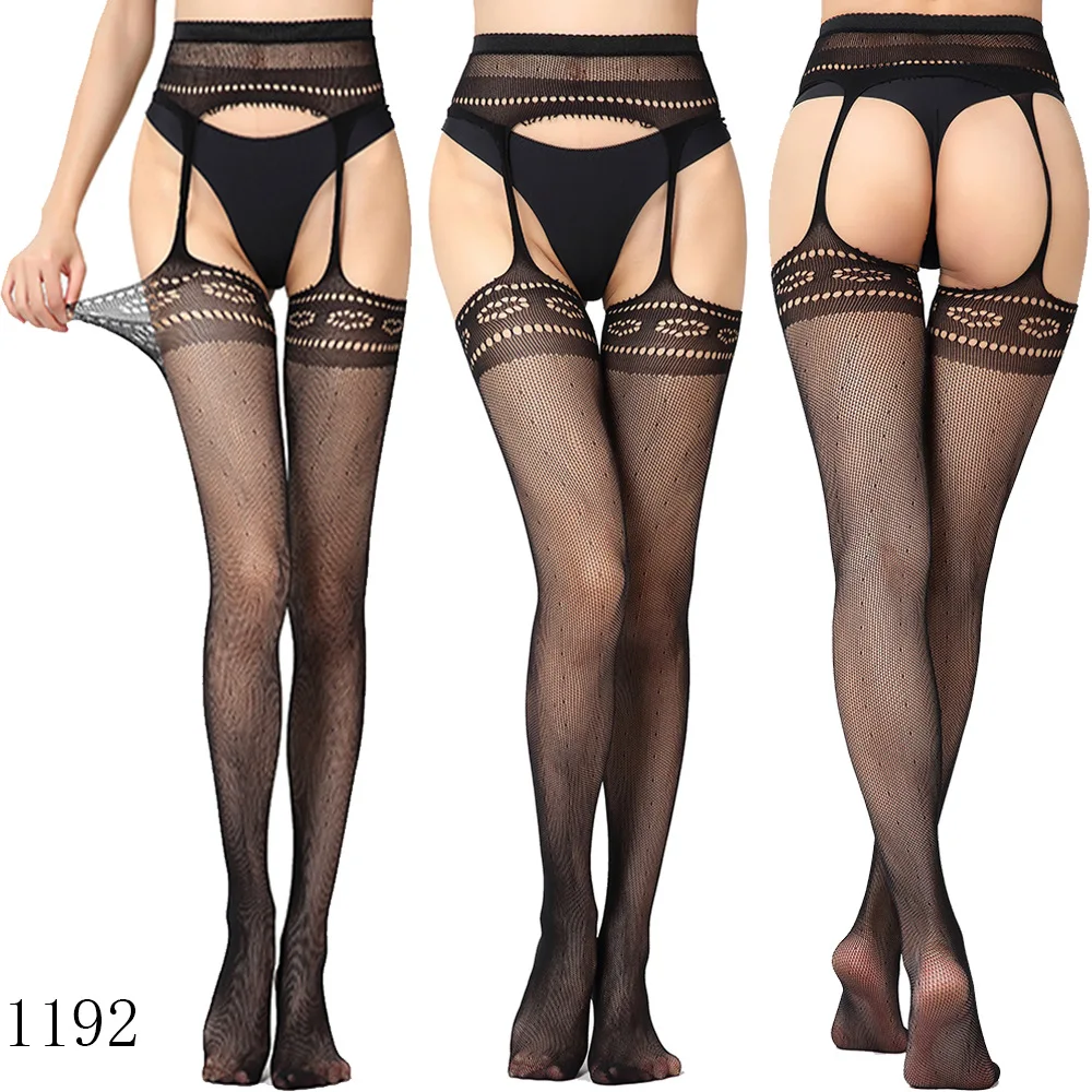 Fishnet Wholesale Pantyhose Girls Women Hollow Out Nylon Black Stockings Sexy Net High Waist Fishnet Tights