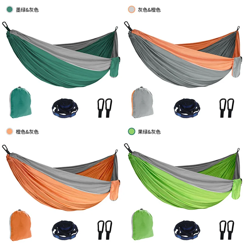Parachute Outdoor Ultralight flat Nylon double Camping haven hamacas Hammock swing tent luxury Bed with tree straps Hammocks