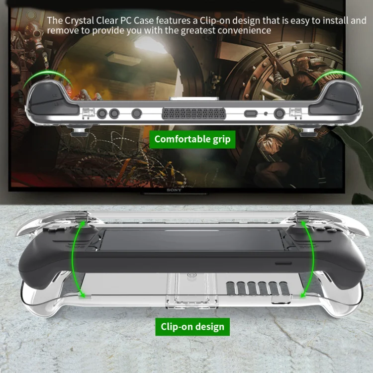 Противоударный прозрачный защитный чехол из поликарбоната для палубы пара, прозрачный чехол для игровой консоли
