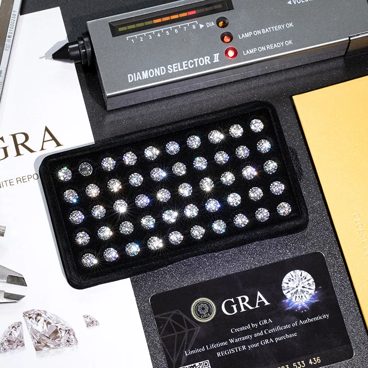 Wholesale price per carat melee 0.9mm to 3.0mm D VVS round moissanite loose gemstones for watch grillz hip hop jewelry making