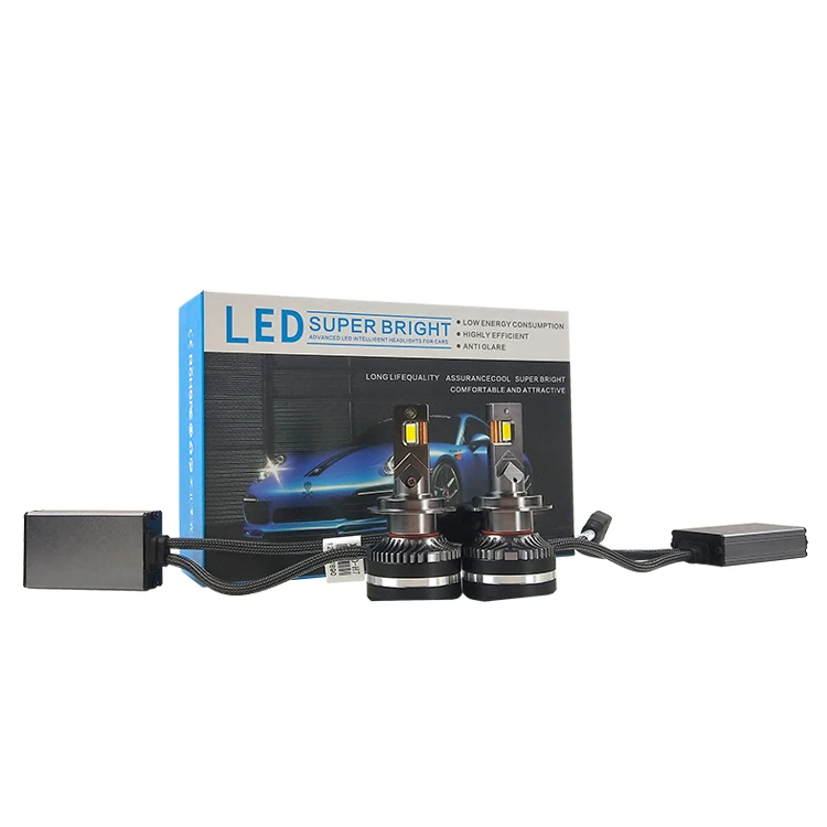 E9 auto lighting system super bright car led headlight light h4 Car LED Bulb 3570 CSP Chips 3500LM led headlight