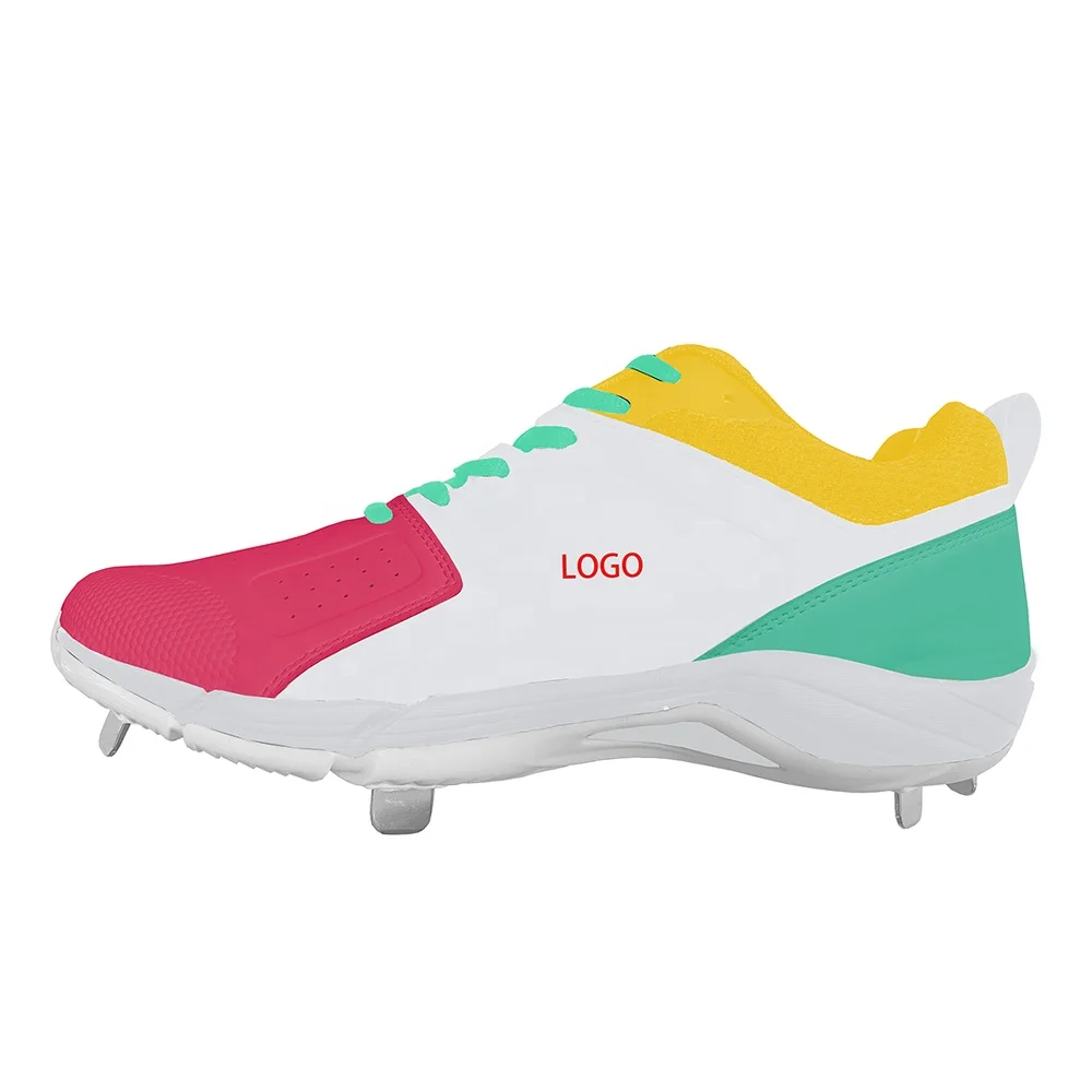 Wholesale OEM Professional training baseball sports shoes with metal cleats, comfortable rugby shoes zapatos de beisbol