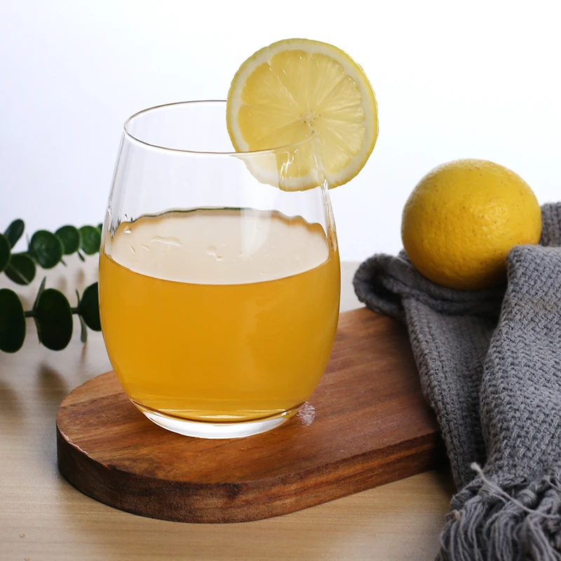 Factory wholesale customization 380ml stemless ine glass cup Electroplate wine glass Stemless glass Wine Cup