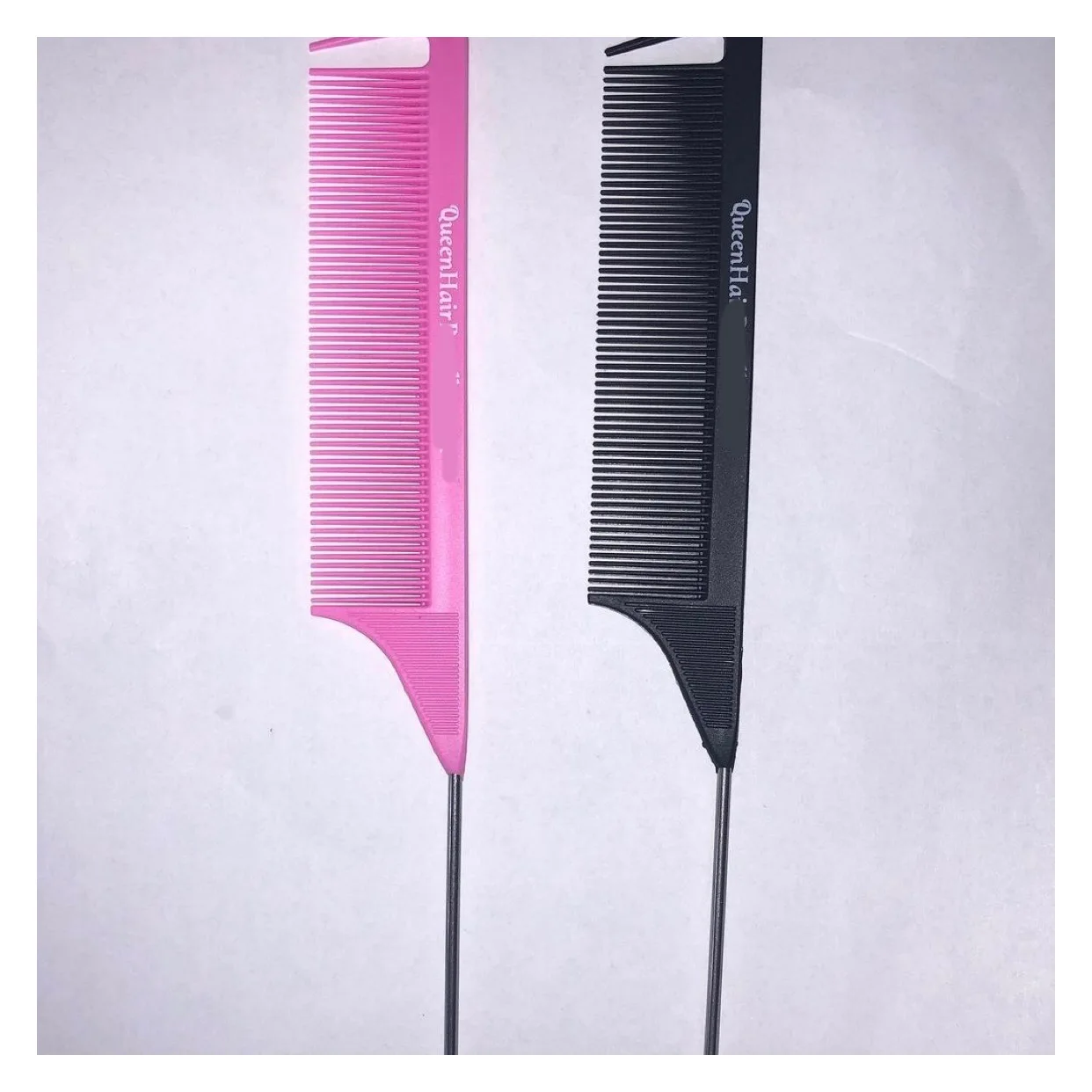 metal braiding Parting braid mix color Heat Resistant wholesale Hot customized Parting Comb with Logo