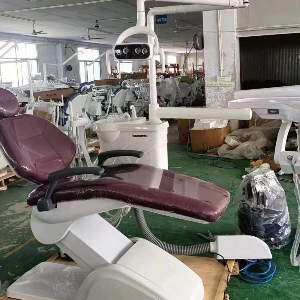 Factory Design Hydraulic Dental Unit Led Light 24 volt Dental Chair Manufacturer Fauteuil Dentaire Dental Chairs Full Set