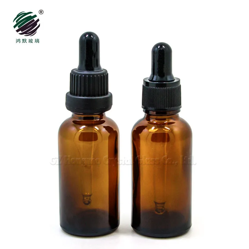30 ml empty amber glass essential oil bottle 30ml 1/2oz  brown cosmetic glass bottle