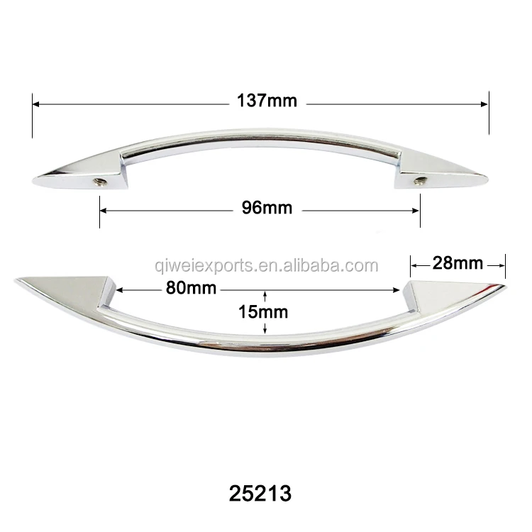 China supplier light chrome zinc alloy handles for furniture in stock 25213