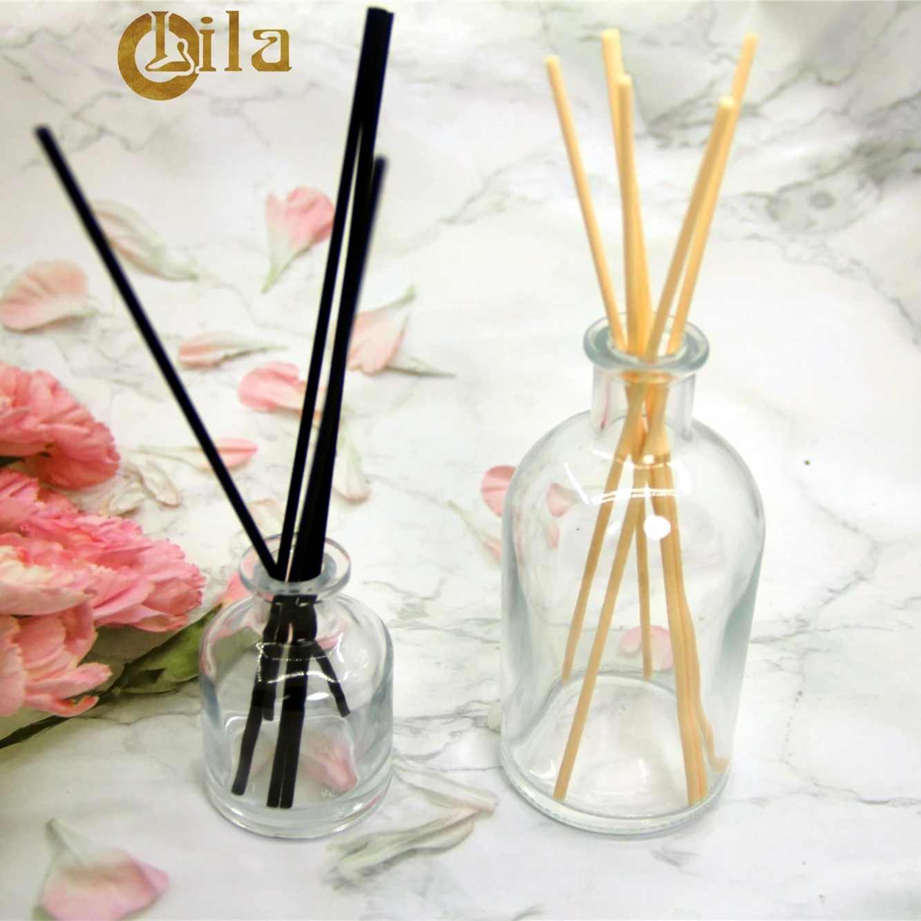 WholesaleDiffuser Bottles With Caps And Box Luxury Glass Reed Custom Diffuser Bottle