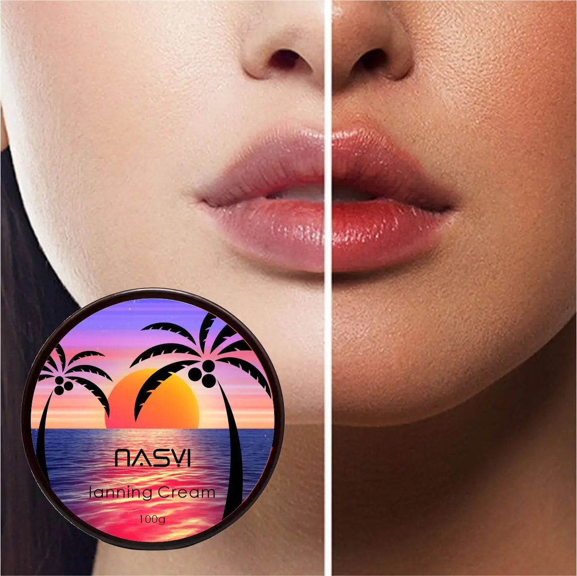 NASYI Private Label Wholesale Natural Sunless Tanning Lotion for Tanning Bed Instant Fake Tan Vegan Self Tanner 100g Custom Logo