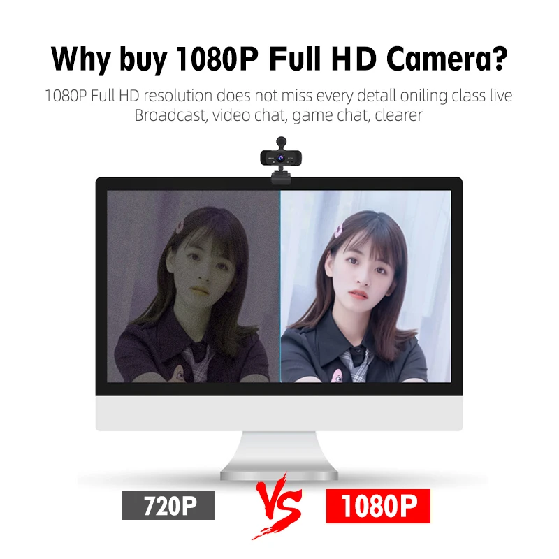 Cheapest Trust 1080 2K 4K USB PC Laptop Streaming Webcam with Privacy Cover