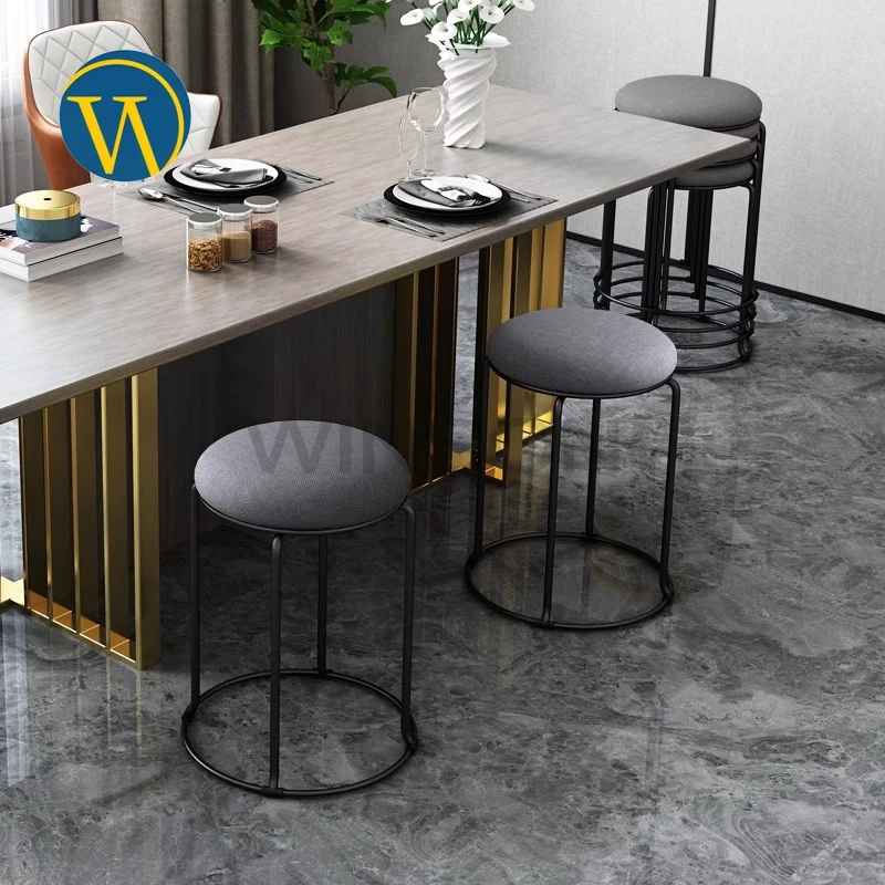 Manufacturers Wholesale Round Household Matte Black Stools Stackable Dining Chairs for Restaurant